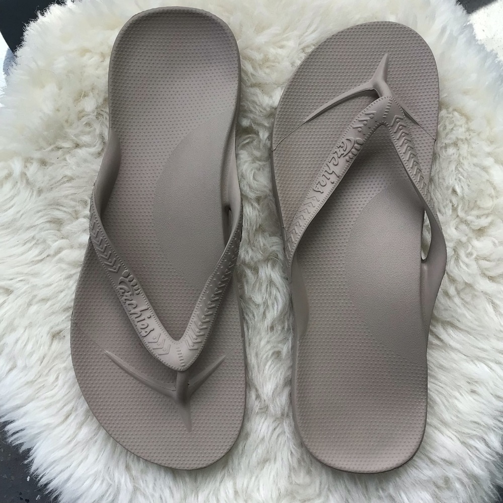 Archie’s Mens/Womens Unisex Neutral Beige Comfort Flip Flops - Picture 6 of 6